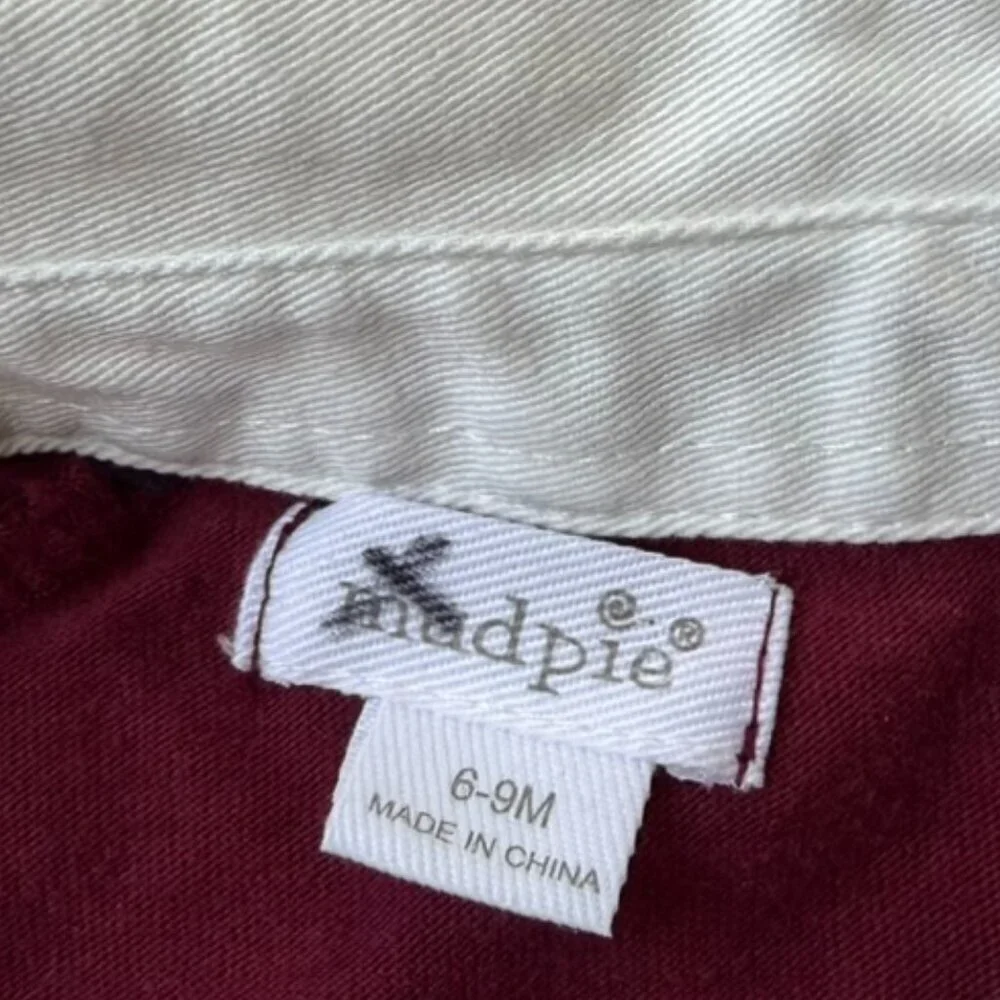 Mudpie Striped Collared Outfit Baby Boys 6-9 Months